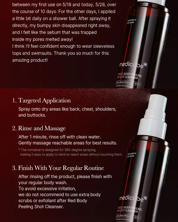 Red Acne Body Peeling Shot